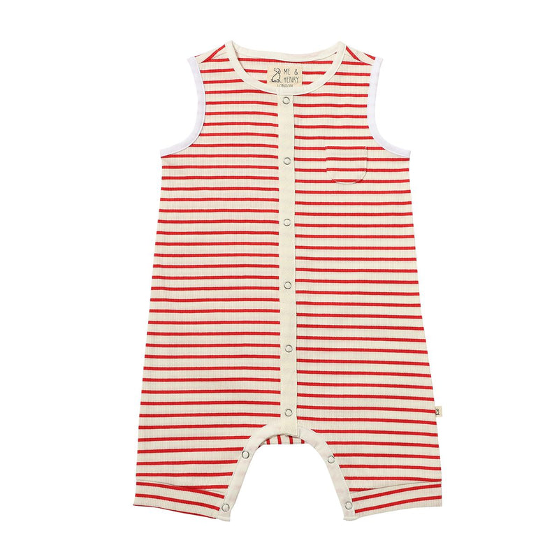 Red Stripe Playsuit