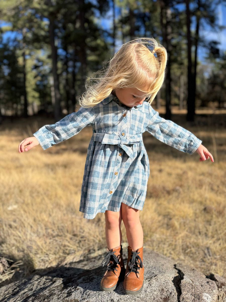 Blue Plaid Amy Dress