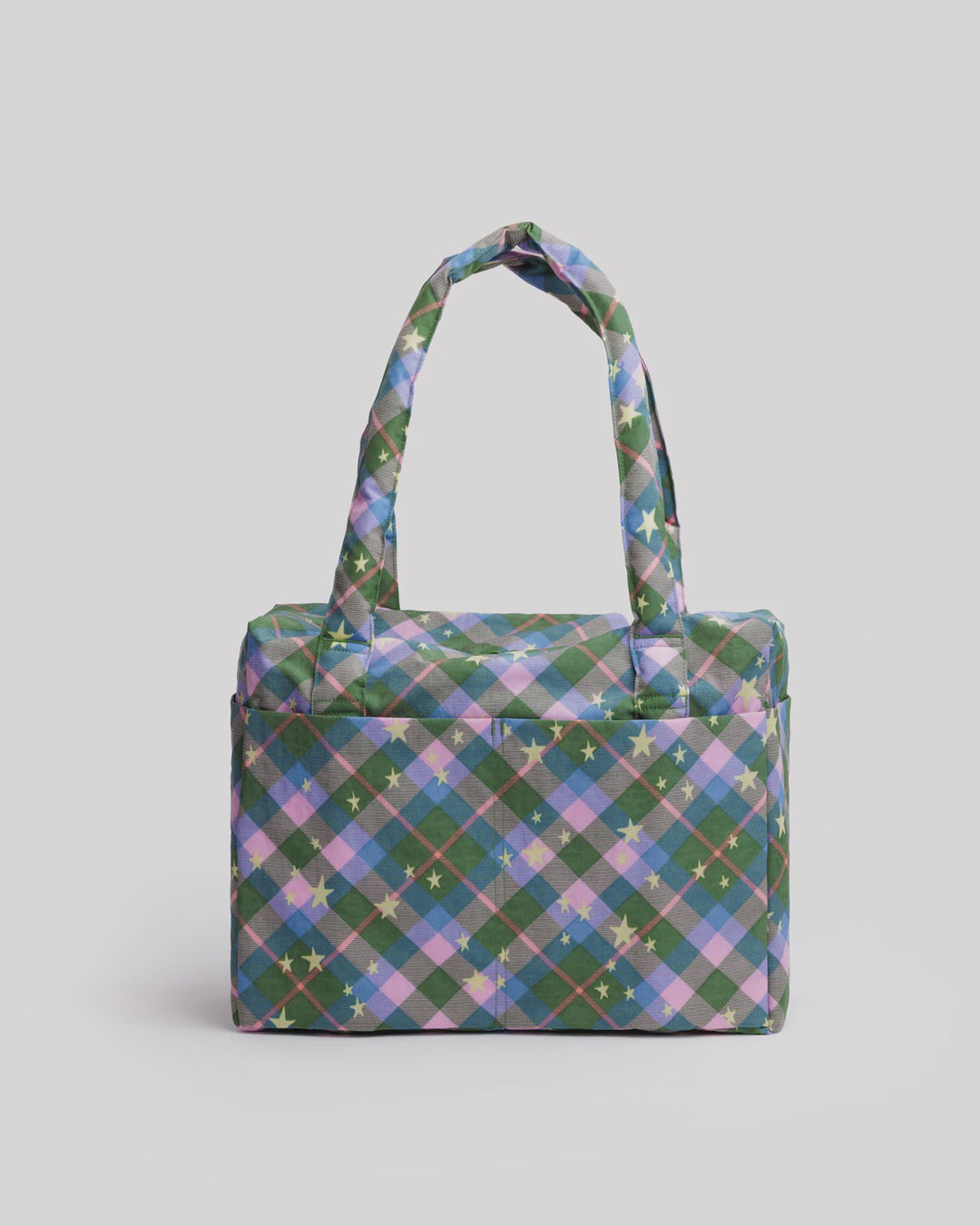 Green Star Plaid Small Cloud Carry On