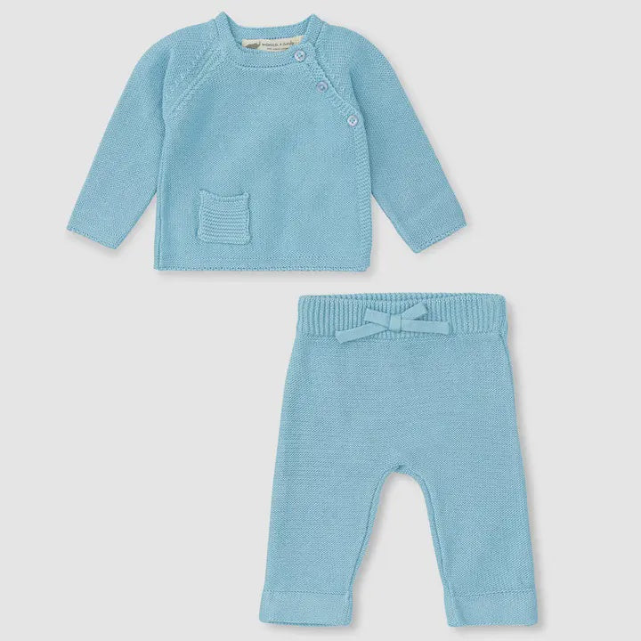 Organic Blue Knit Set