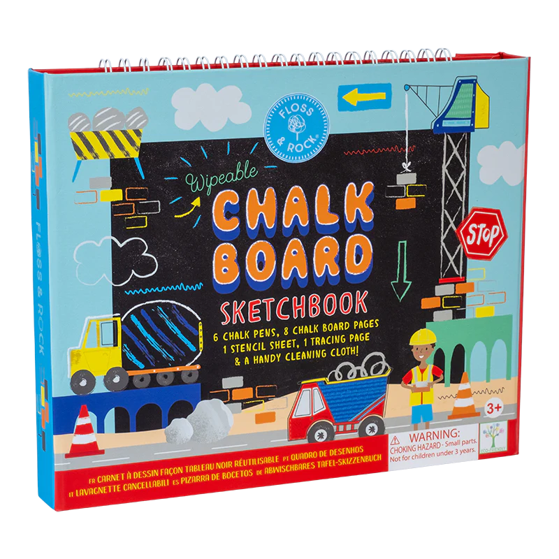 Construction Chalkboard Sketchbook