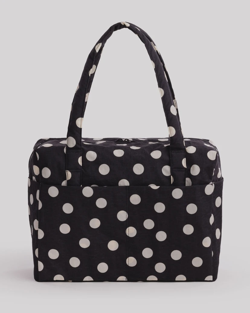 Black Cream Dot Cloud Carry On