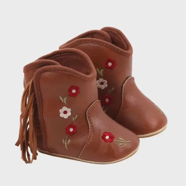 Floral Fringe Boot