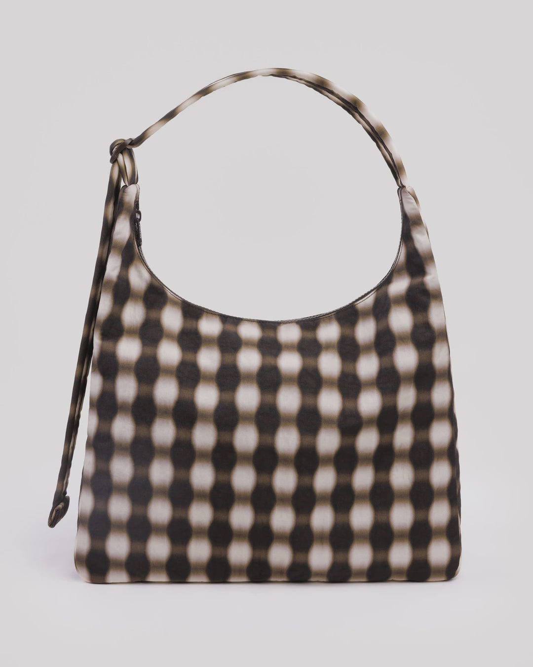 Blurred Gingham Shoulder Bag