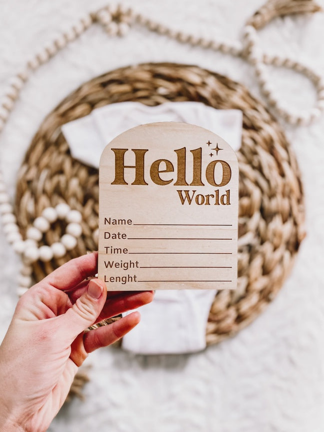 Hello World Stats Plaque