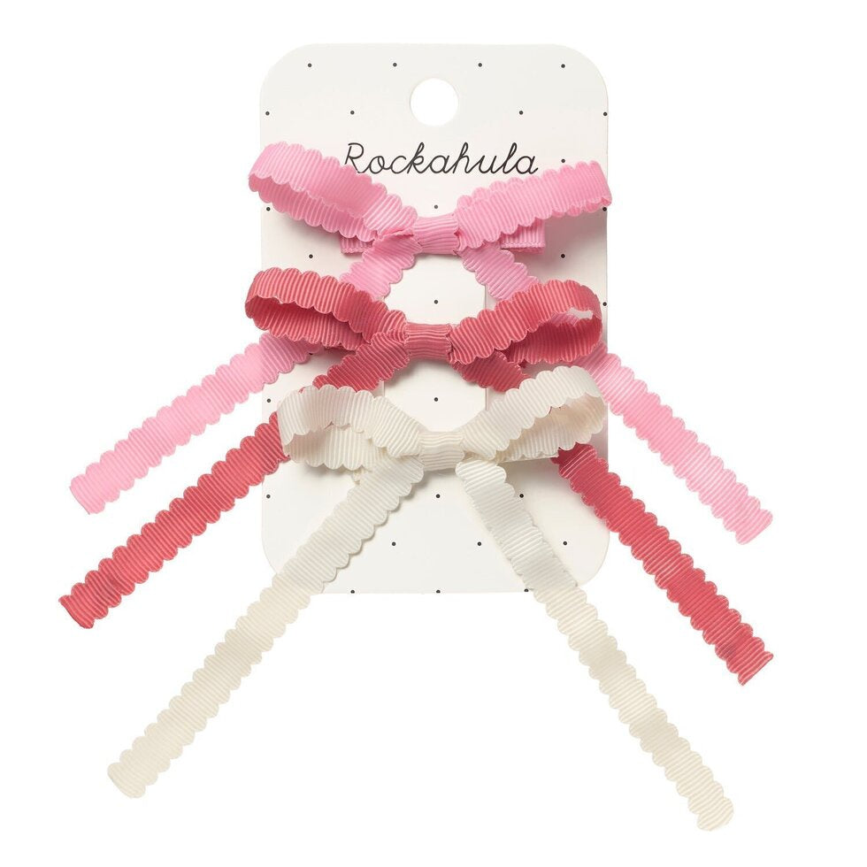Scalloped Bow Clips
