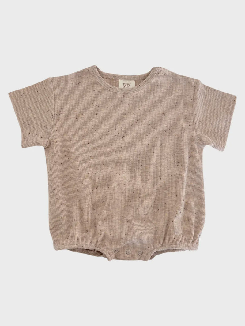 Tan Speckle Tshirt Romper