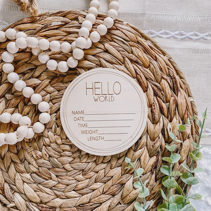 Circles Hello Plaque
