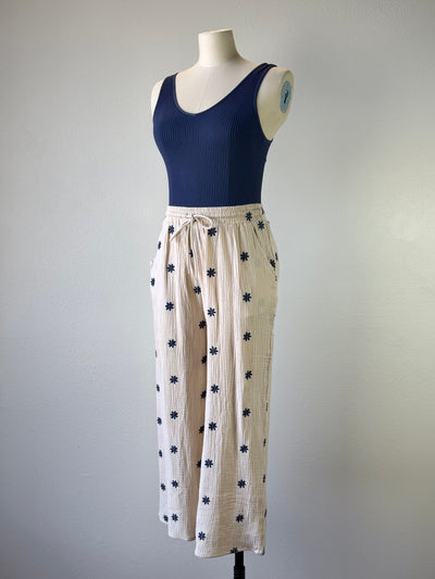 Blue Flower Pant