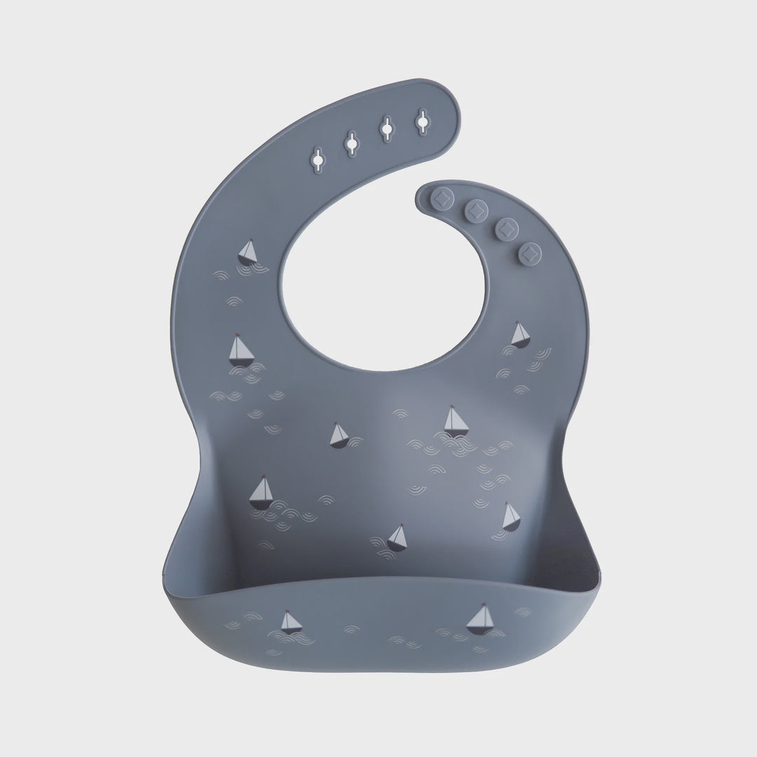 Sailboats Silicone Bib