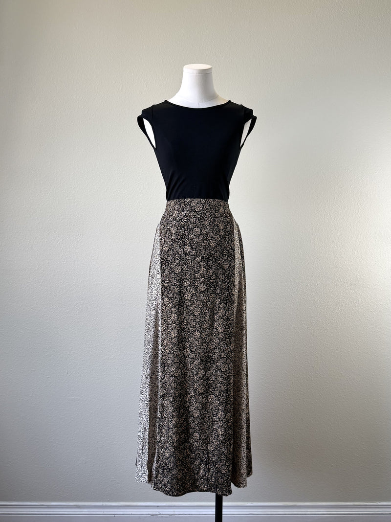 Boho Mixed Print Skirt