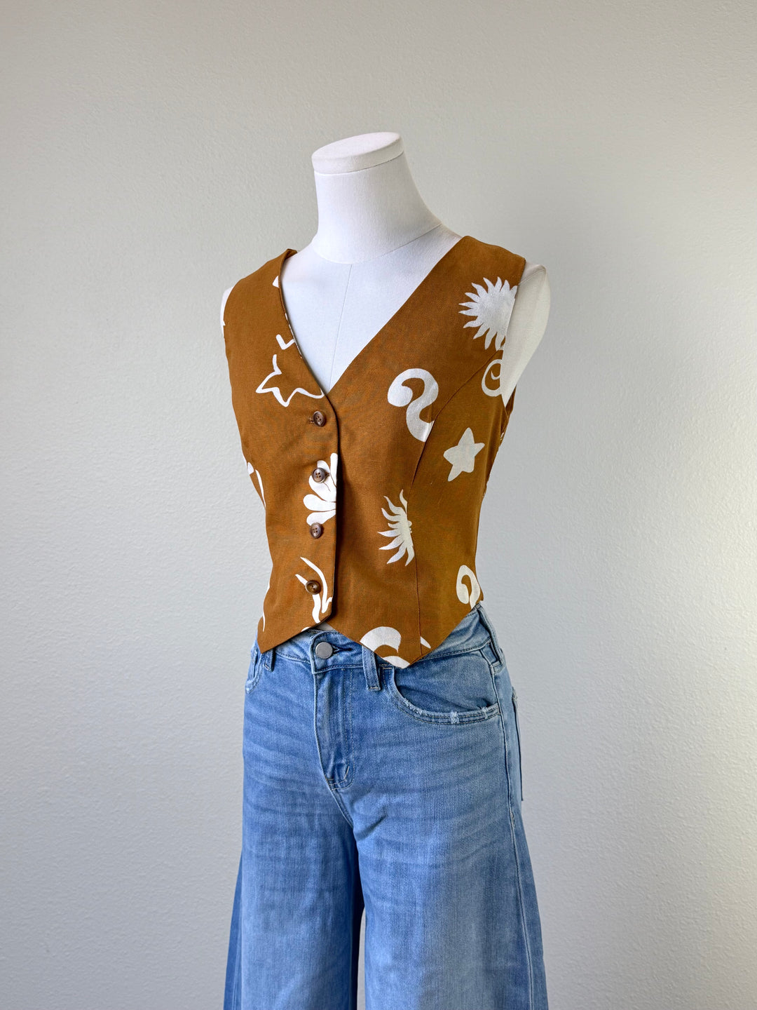 Doodle Button Vest