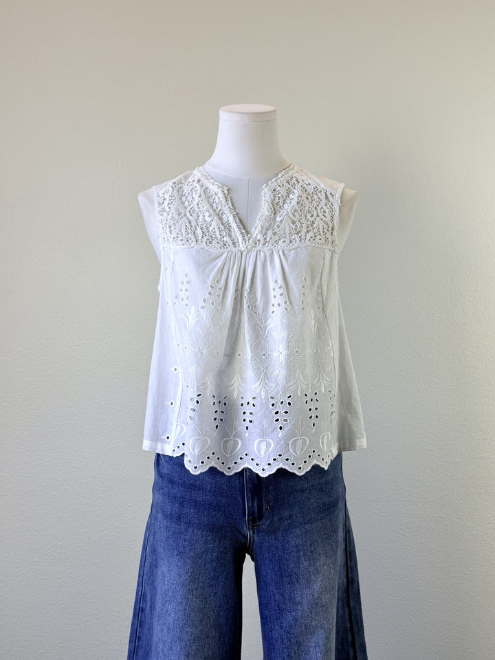 Elisia Eyelet Tank
