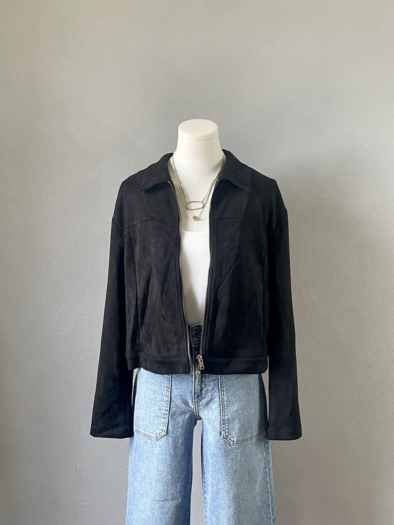 Faux Suede Jacket