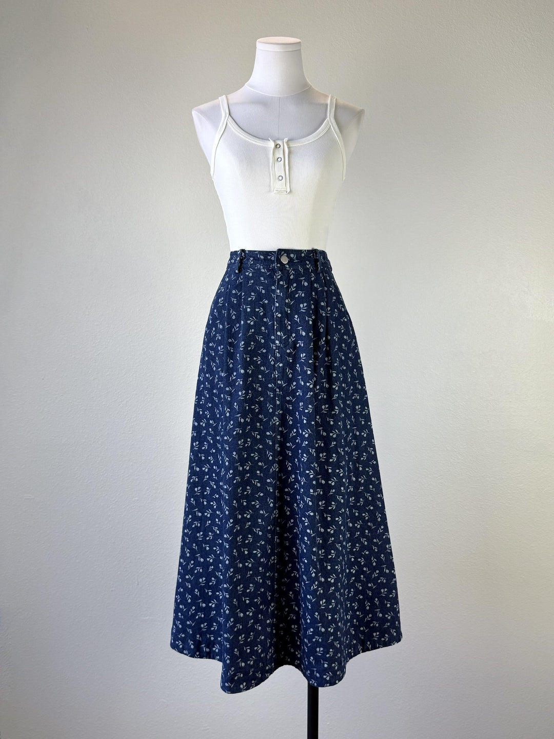 Floral Pleated Skirt