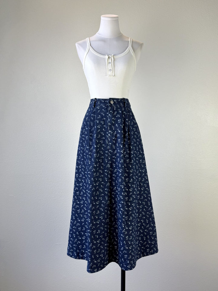 Floral Pleated Skirt
