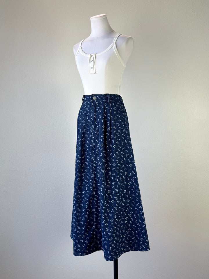 Floral Pleated Skirt