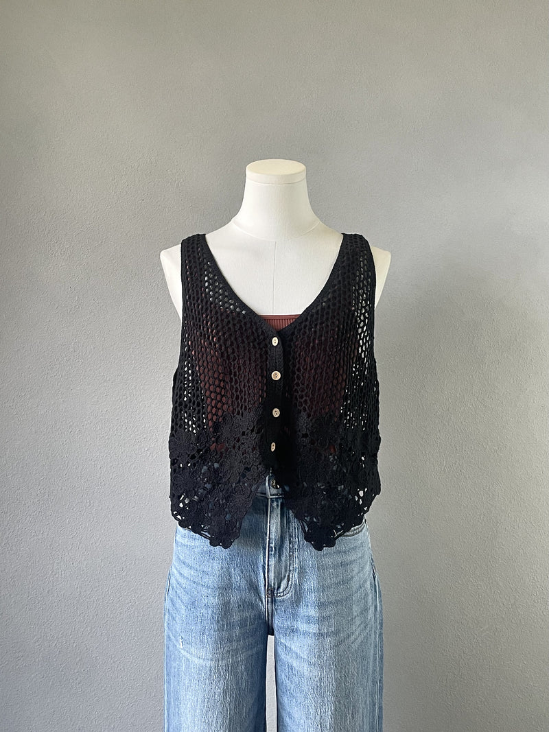 Flower Crochet Vest