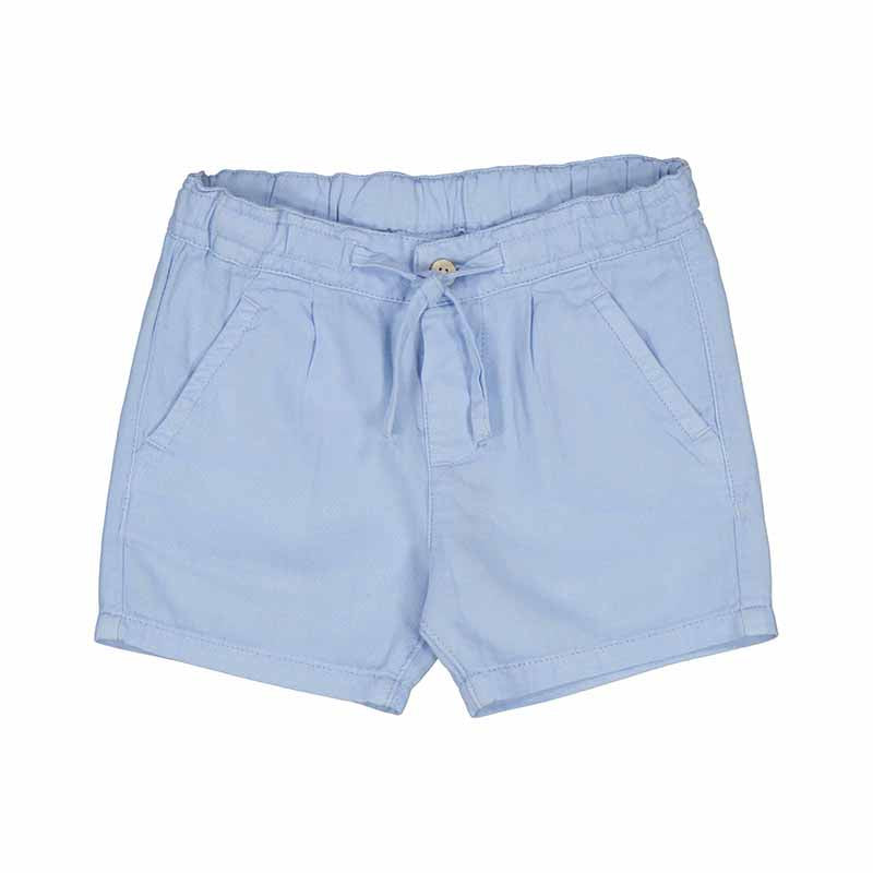 Blue Linen Bermuda Shorts