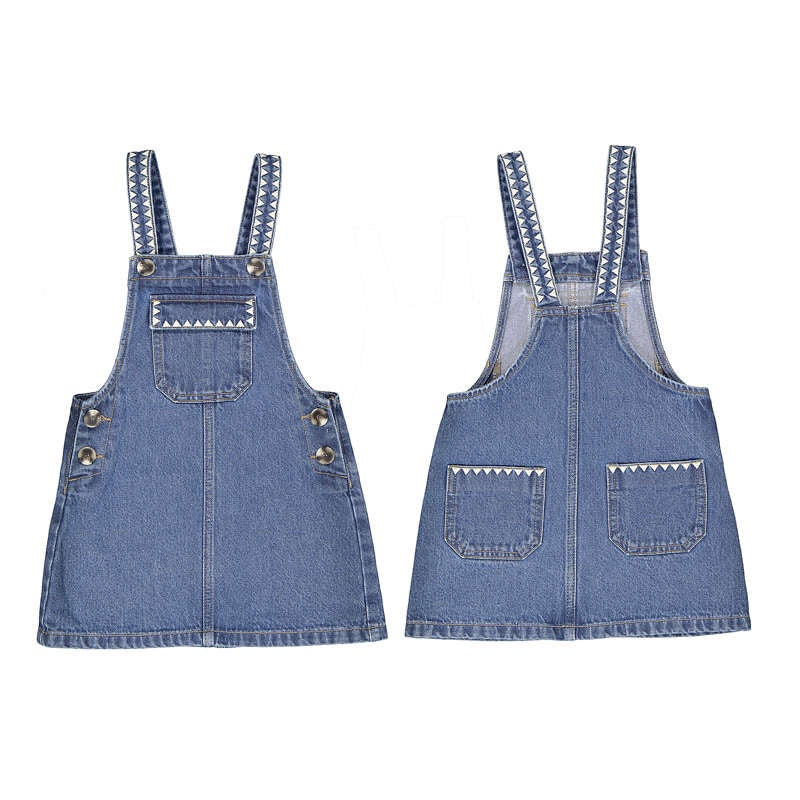 Embroidered Overall Dress