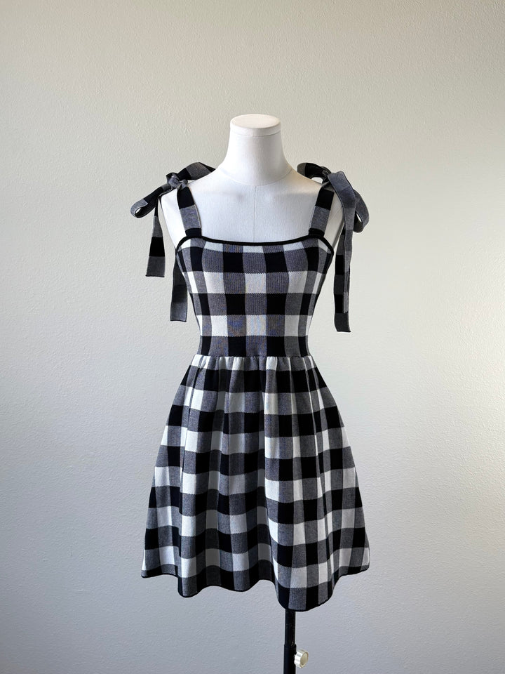 Gingham Knit Dress