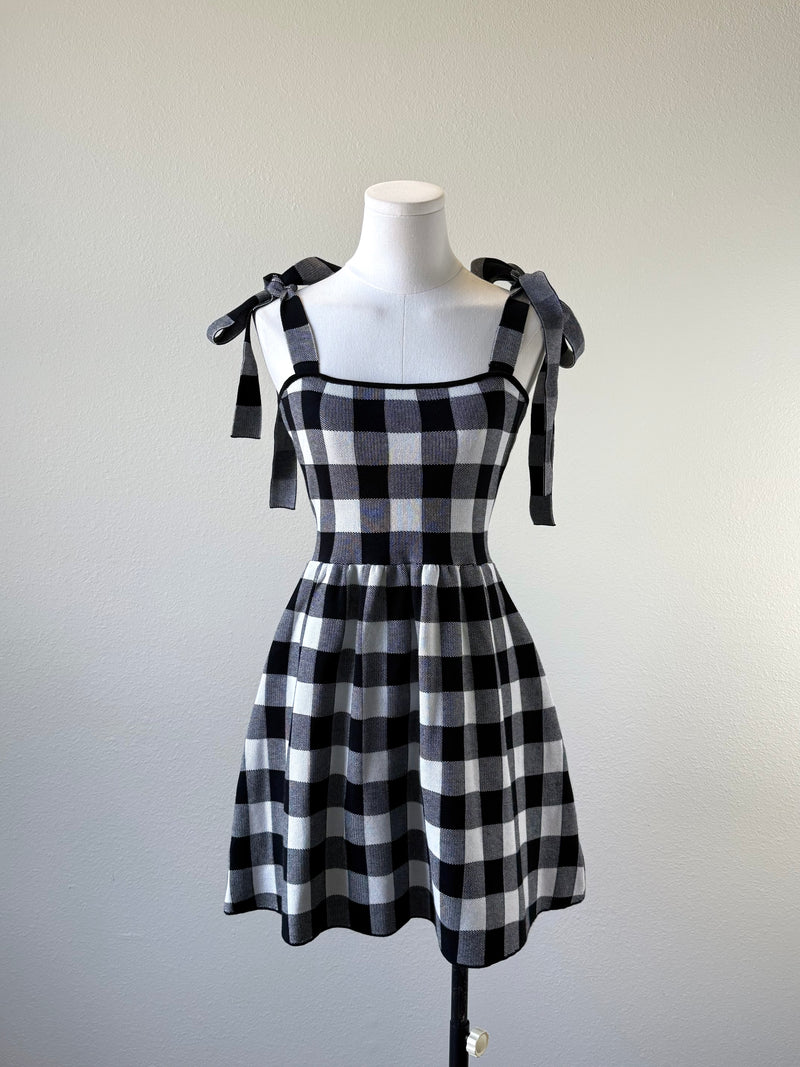 Gingham Knit Dress