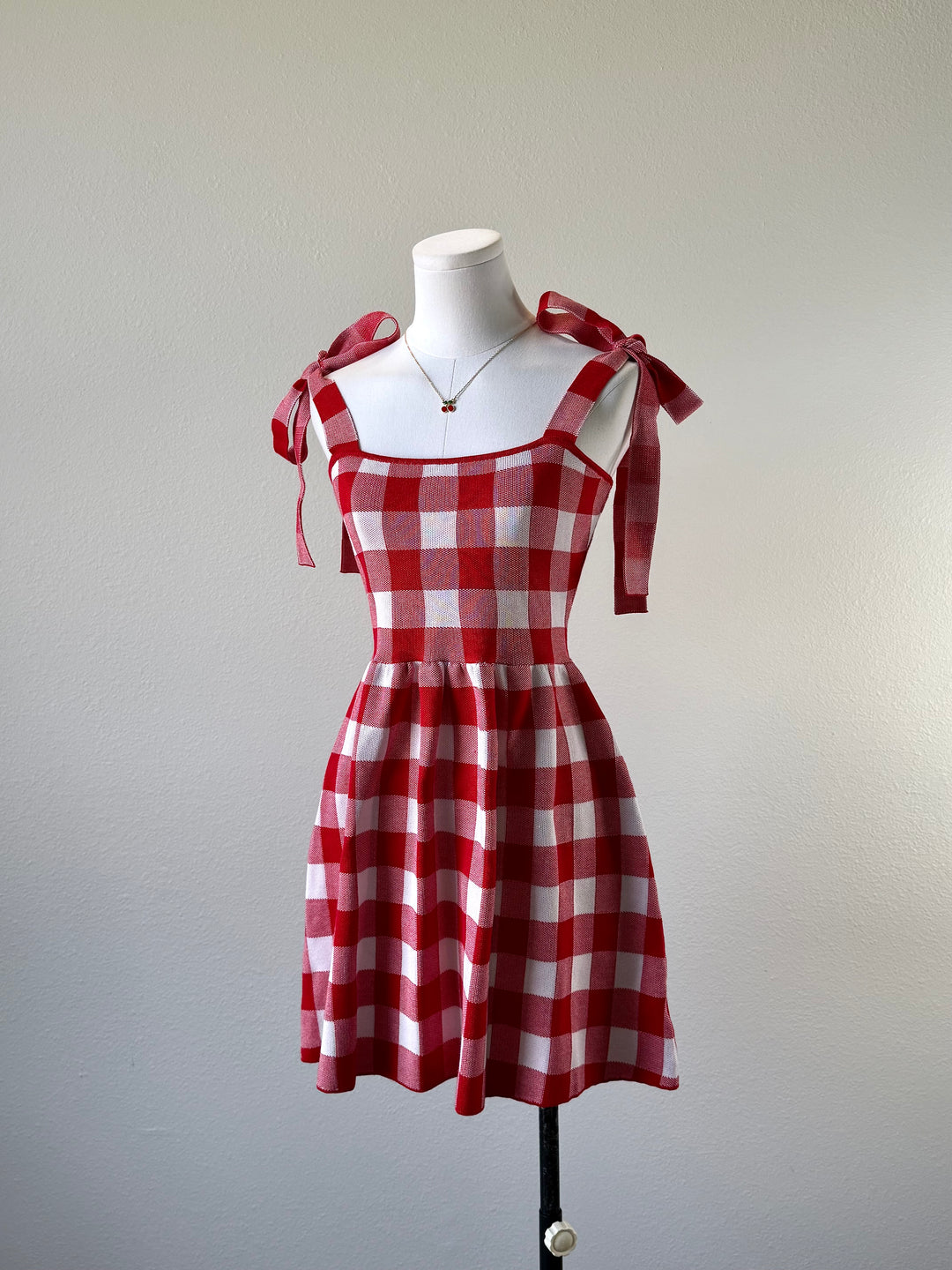 Gingham Knit Dress