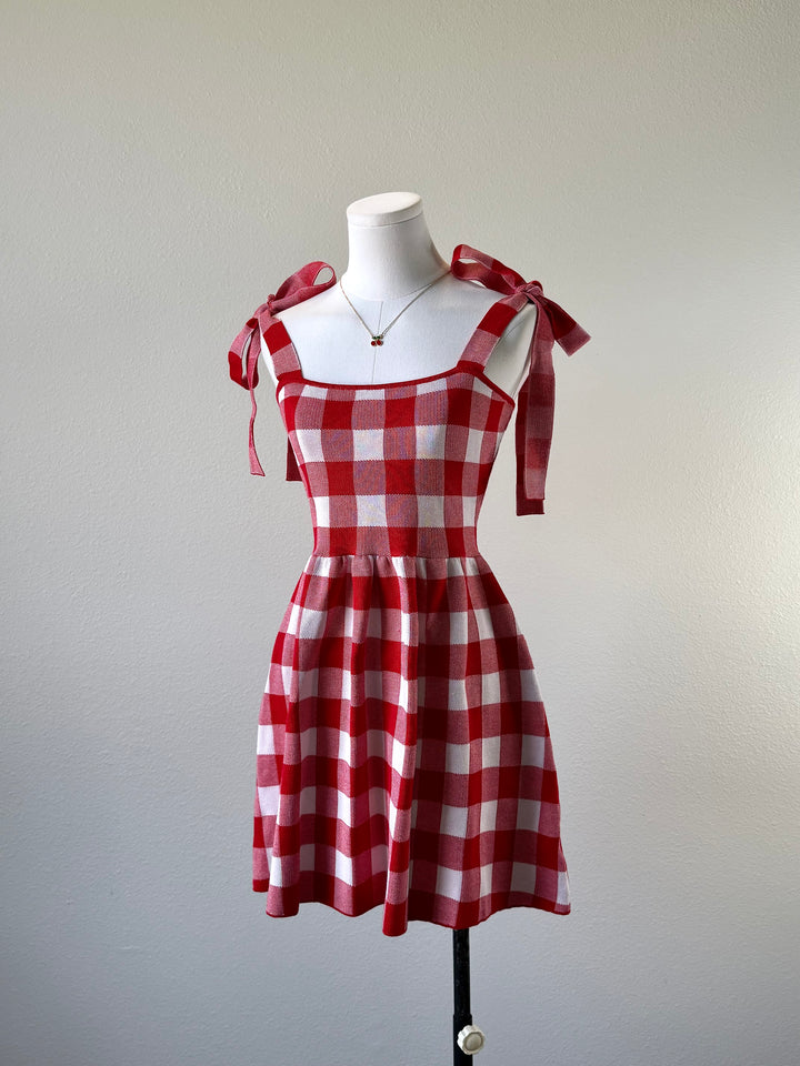 Gingham Knit Dress