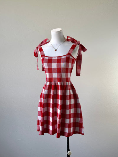 Gingham Knit Dress