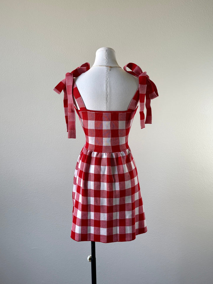 Gingham Knit Dress