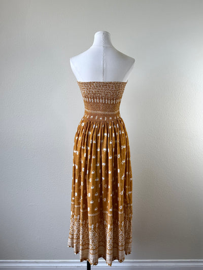Golden Floral Dress