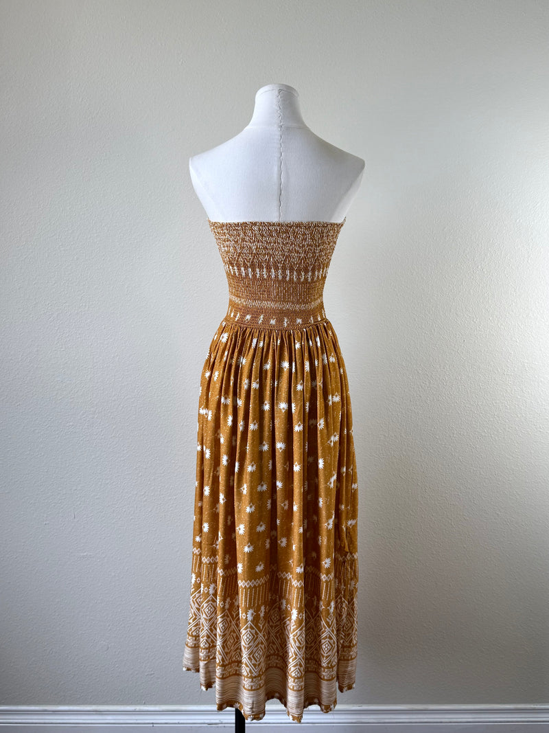 Golden Floral Dress