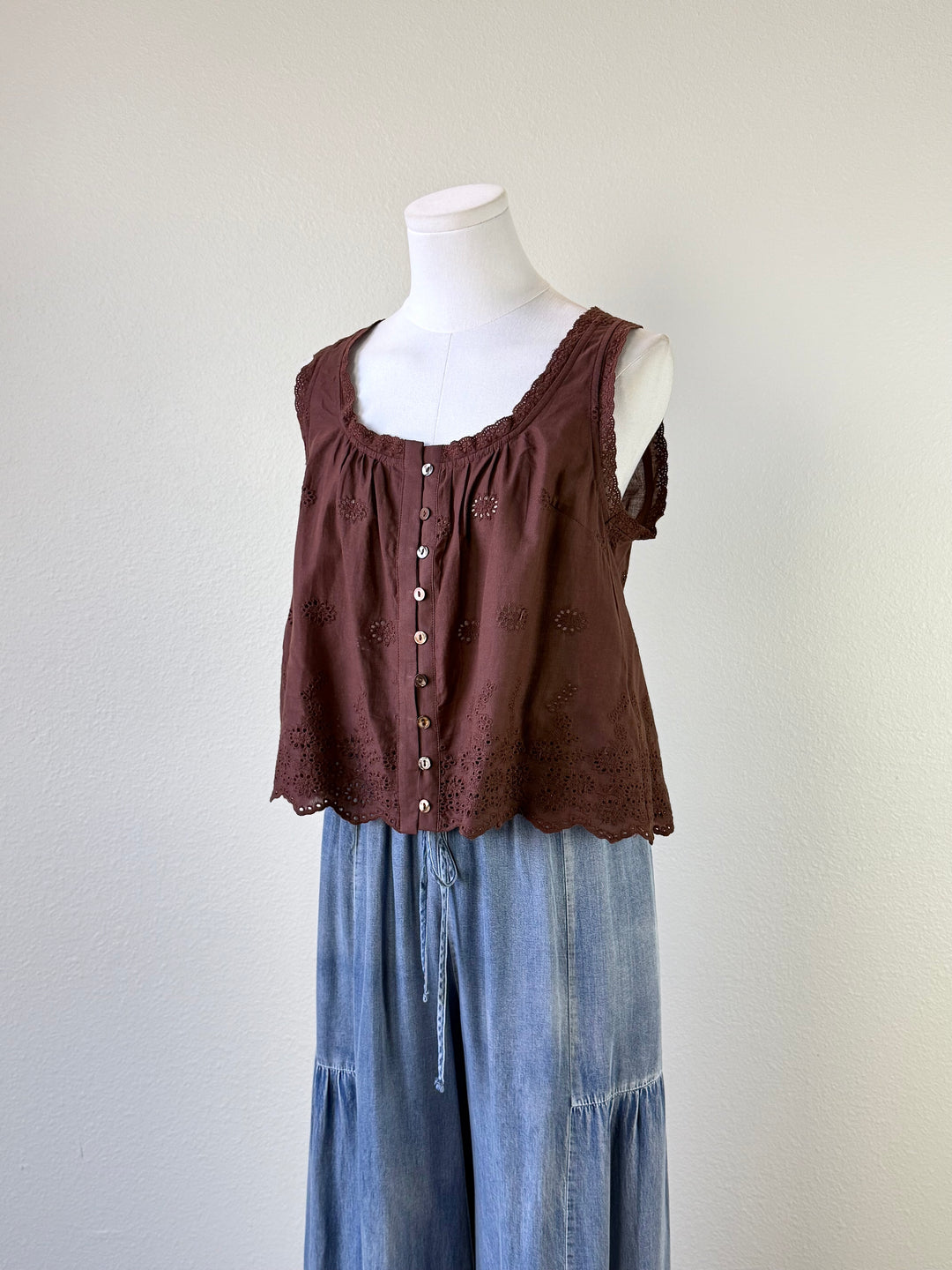 Brianna Eyelet Tank