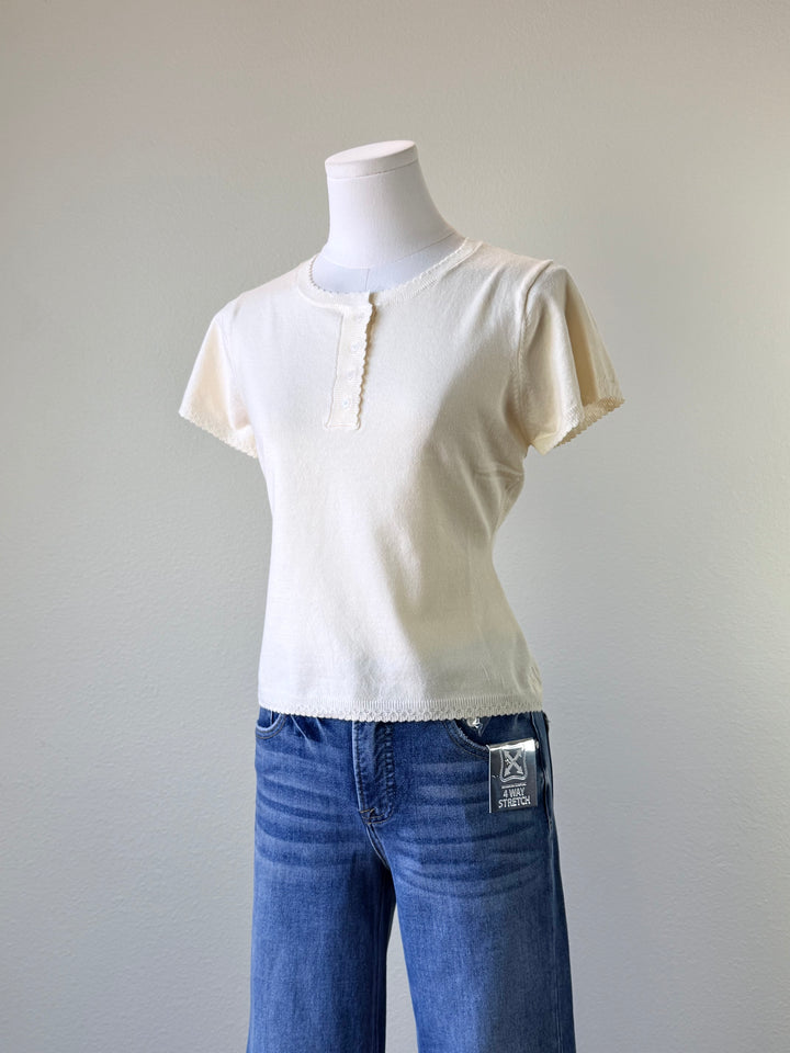 Knit Scallop Top