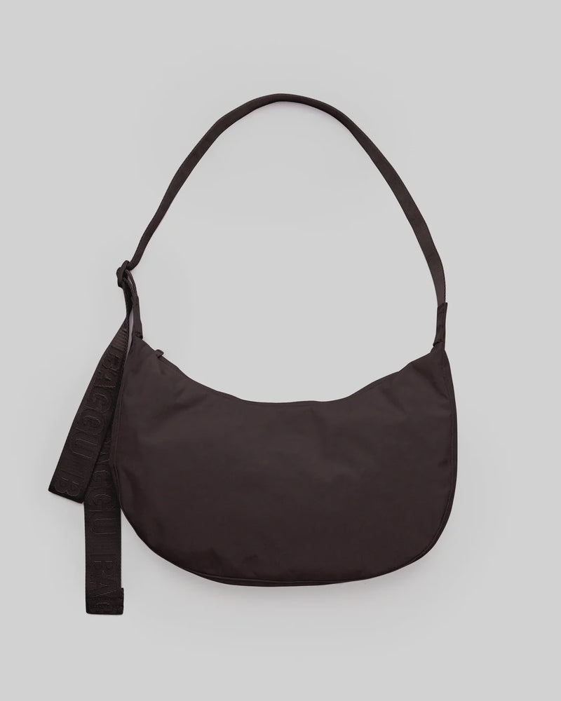 Chocolate Plum Medium Crescent Bag