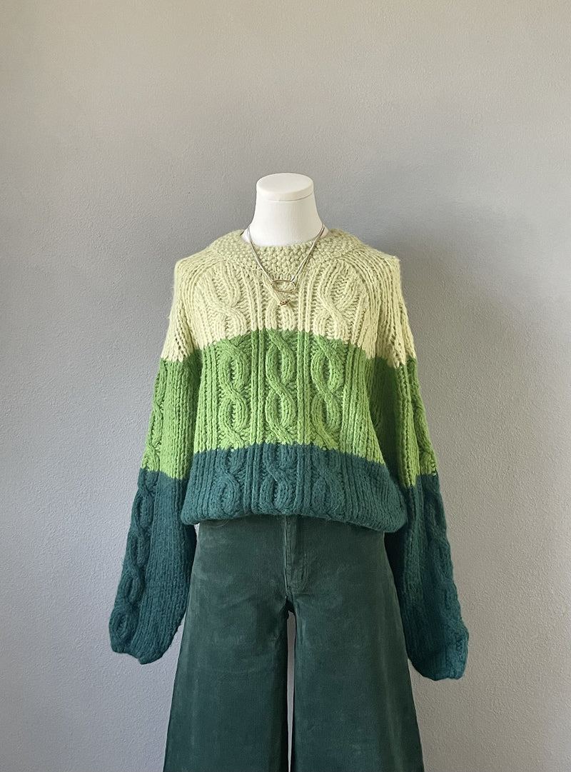 Mint Colorblock Sweater