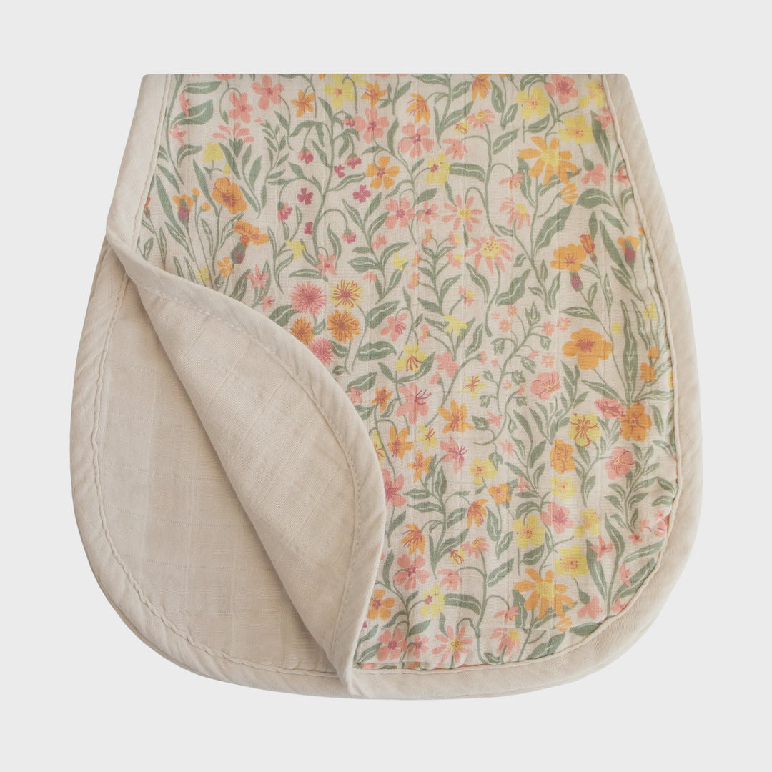 Pastel Blooms/Fog Burp Cloth Set