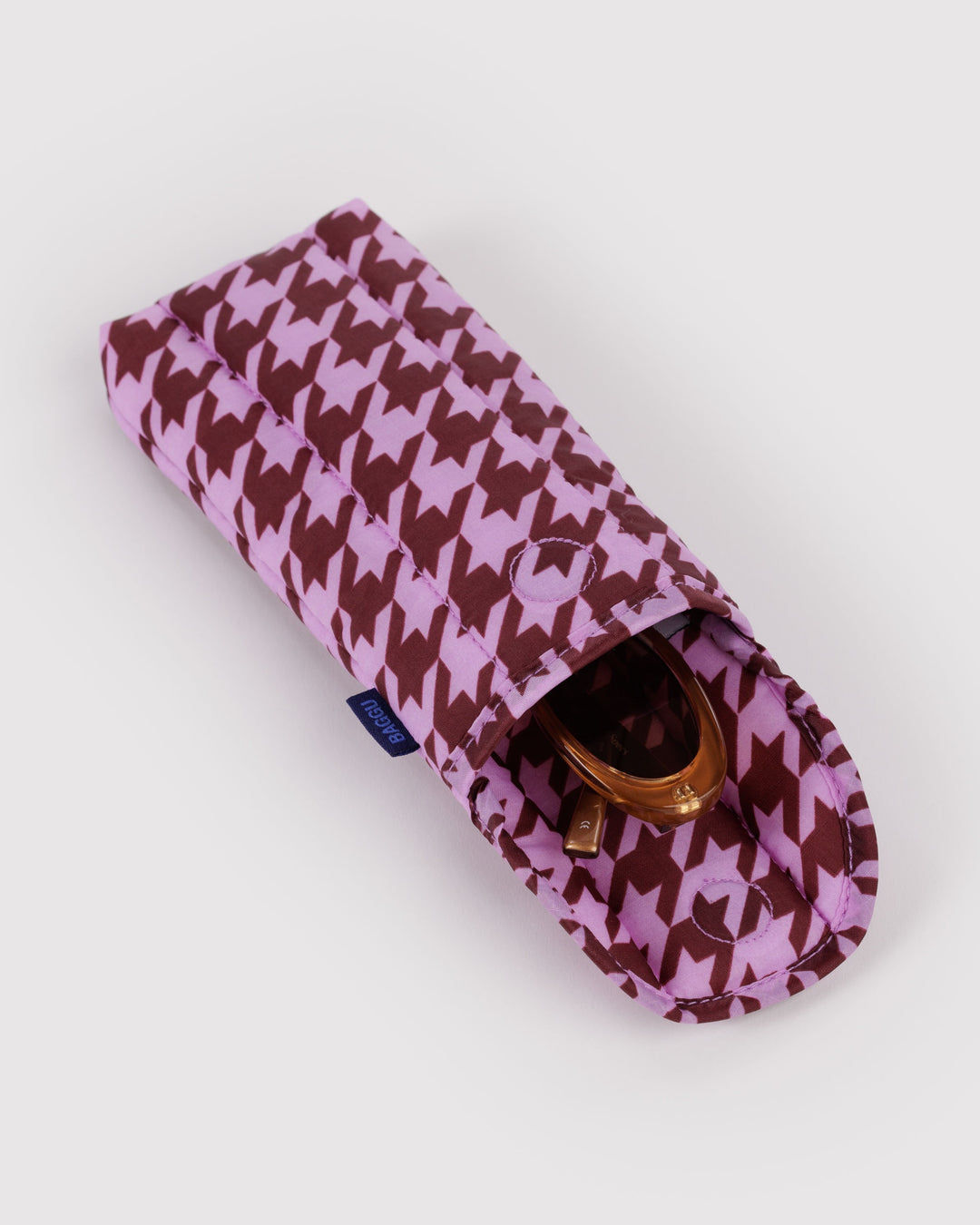Pink Houndstooth Glasses Sleeve