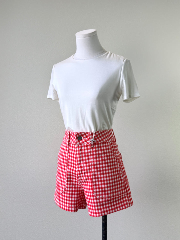 Red Gingham Short