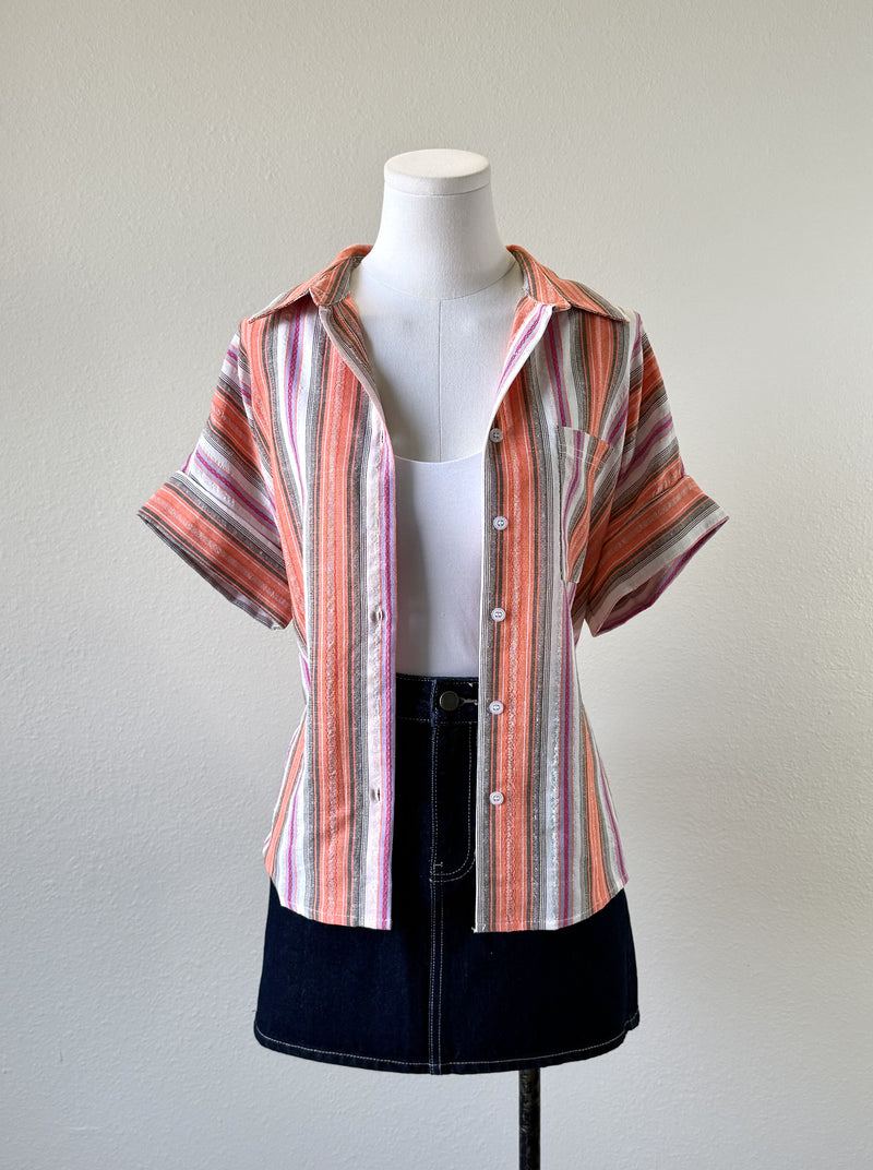 Remi Stripe Button Up