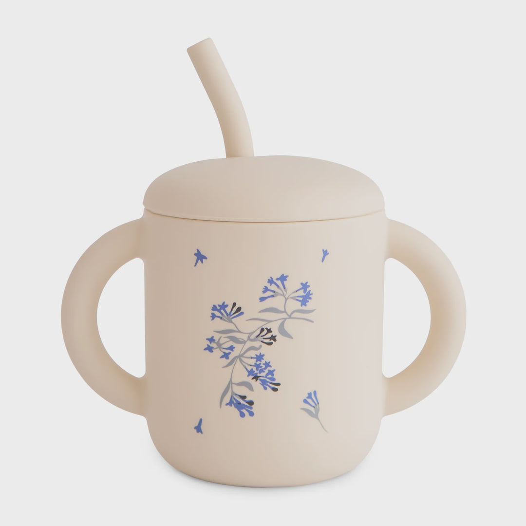 Lilac Flowers Training Straw Cup