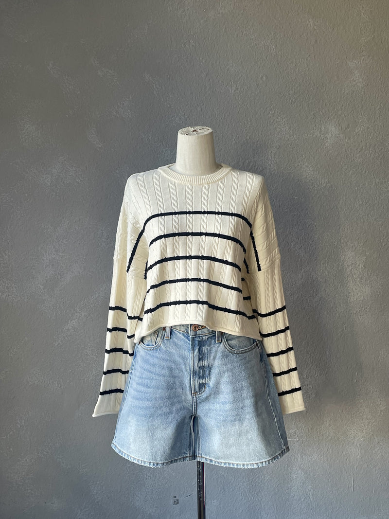 Skip Stripe Sweater