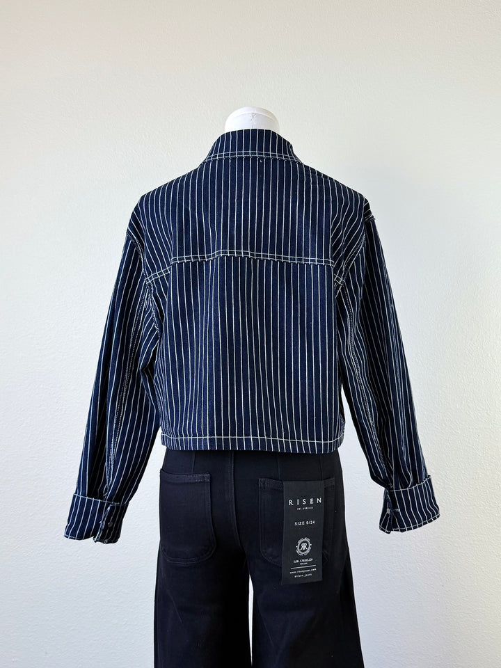 Stripe Cropped Jacket
