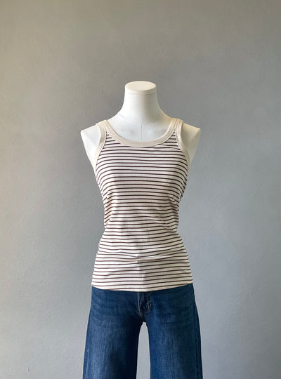 Striped Scoop Neck Tank