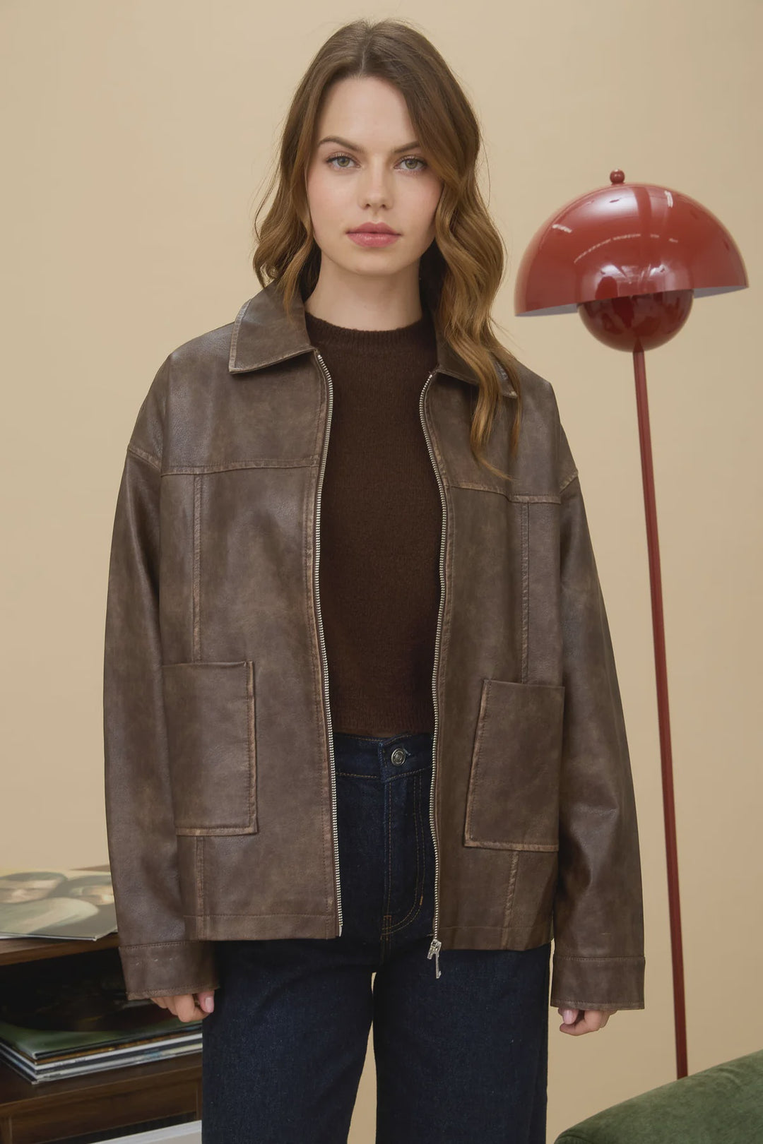 Faux Leather Jacket