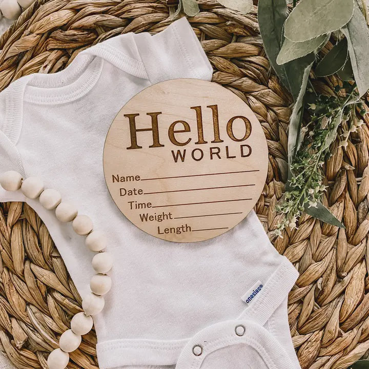 Hello World Round Plaque