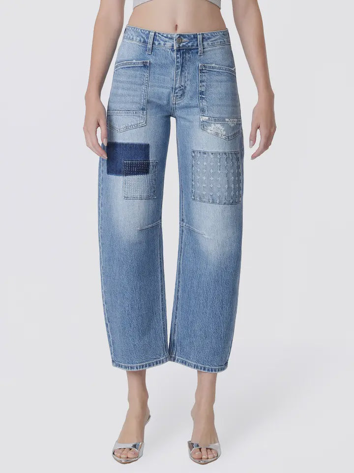 Lola Patch Barrel Jeans