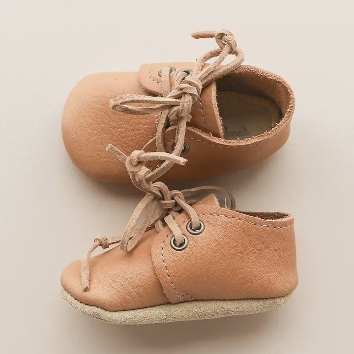 Caramel Leather Oxfords
