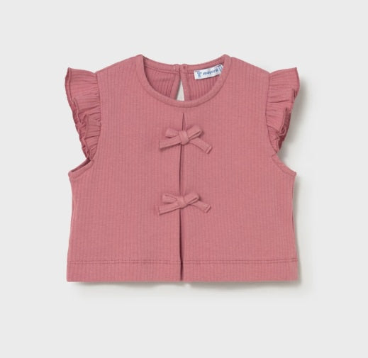 Bows Ribbed Top