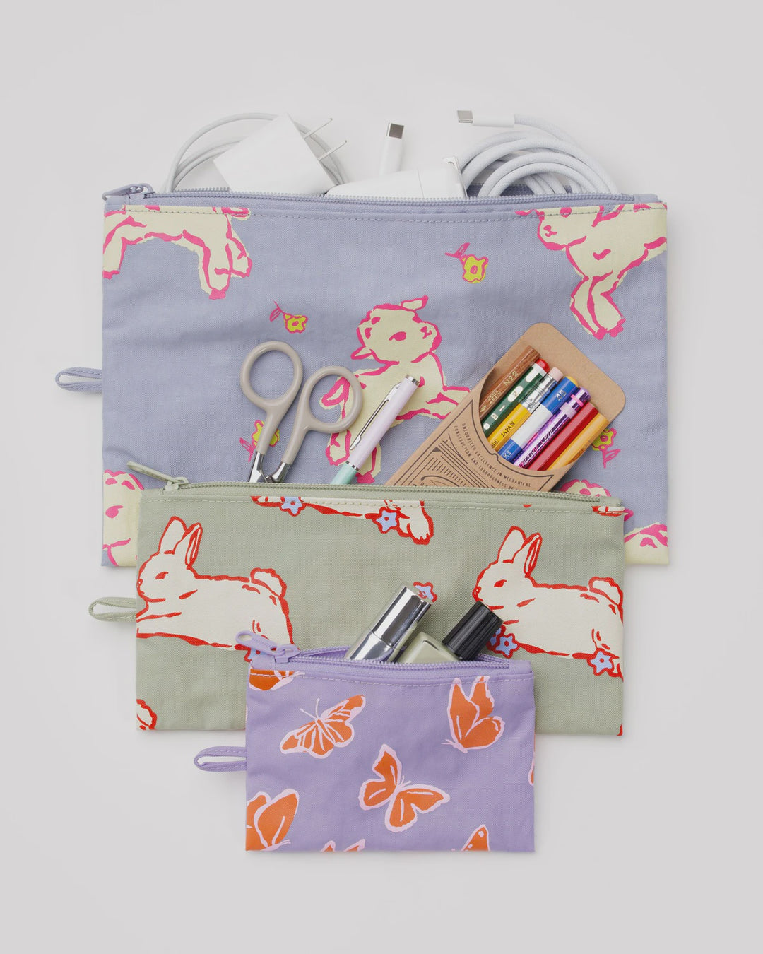 Spring Animals Flat Pouch Set